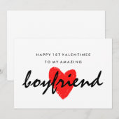 Carte Valentines 1er ami (Devant / Derrière)