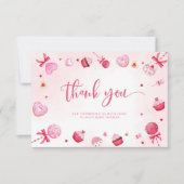 Carte Valentines bonbons rose amoureux merci (Devant)