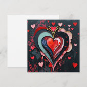 Carte Valentines Coeur Gothique (Devant / Derrière)