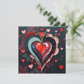 Carte Valentines Coeur Gothique (Debout devant)