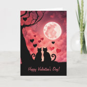 Carte Valentines Day avec Chats Moon Hearts (Devant)
