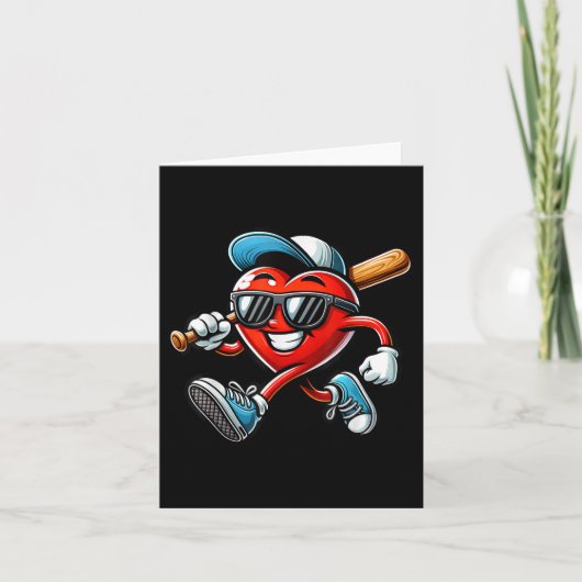 Carte Valentines Day Baseball Garçons Enfants Amusants (Devant)