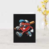 Carte Valentines Day Baseball Garçons Enfants Amusants (Fleur jaune)