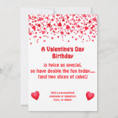 Carte Valentine's Day Birthday Cake Custom Candles Flat (Dos)