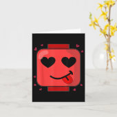 Carte Valentines Day Building Brick Head Heart Builder M (Fleur jaune)