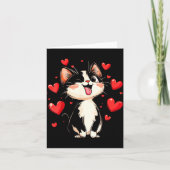 Carte Valentines Day Design With A Cat On It (Devant)