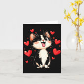 Carte Valentines Day Design With A Cat On It  (Fleur jaune)