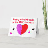 Carte Valentine's Day for Fur Mom Greeting Card (Devant)
