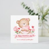 Carte Valentine's day girl rose Valentine's day Card (Debout devant)