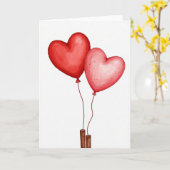 Carte Valentines Day Heart Balloons Card (Fleur jaune)