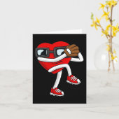 Carte Valentines Day Heart Baseball Pitcher Fun Boys Gir (Fleur jaune)