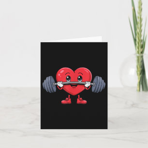 Carte Valentines Day Heart Weightlifting Funny Deadlift