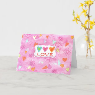 Carte Valentine's Day Hearts Envoi Love Wives Card