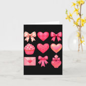 Carte Valentines Day Hearts Leopard Coquette Bow Party W (Fleur jaune)