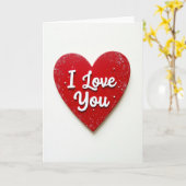 Carte Valentines Day I Love You Card (Fleur jaune)