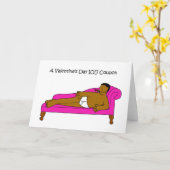Carte Valentine's Day IOU Coupon African American Man (Fleur jaune)