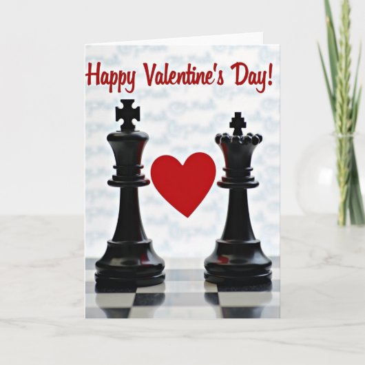 Carte Valentines Day King Queen Heart Card (Devant)