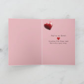 Carte Valentine's Day Kitten Red Hearts Pink Roses (Intérieur)