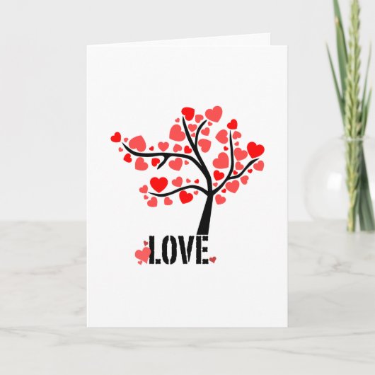 Carte Valentines Day Love Tree Hearts (Devant)