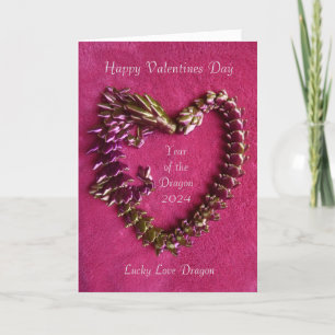 Carte Valentines Day Lucky Year of the Dragon 2024 Card