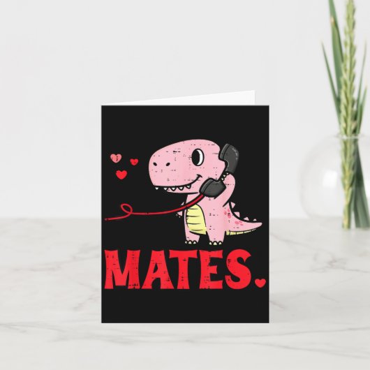 Carte Valentines Day Matching Soulmates Mates Dino Coupl (Devant)