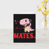 Carte Valentines Day Matching Soulmates Mates Dino Coupl (Fleur jaune)