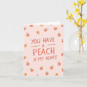 Carte Valentine's Day Peach of My Heart Funny Card (Fleur jaune)