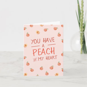 Carte Valentine's Day Peach of My Heart Funny Card