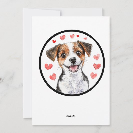 Carte Valentine's Day personnalisable Jack Russel (Dos)