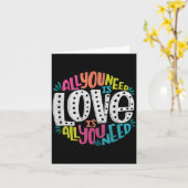 Carte Valentine's Day Product - All You Need Is Love  (Fleur jaune)