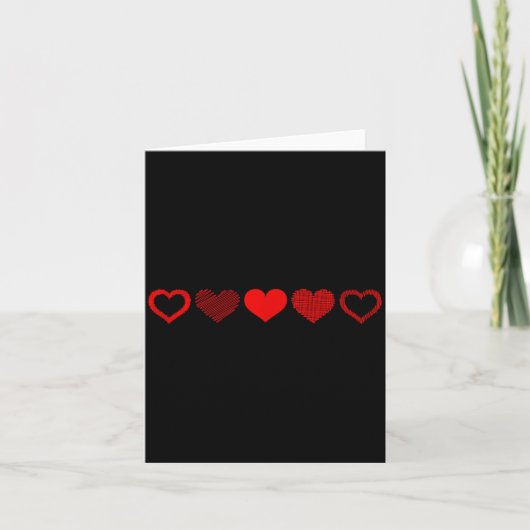 Carte Valentine's Day Red Heart Design For Men, Women &a (Devant)