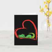 Carte Valentines Day Shirt Funny Heart Trex Sleeng Dinos (Fleur jaune)