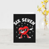 Carte Valentines Day Six Seven 6 7 Meme Dab Heart Funny (Fleur jaune)