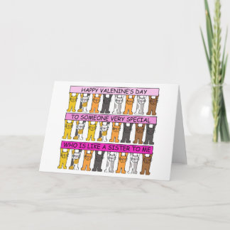 Carte Valentine's Day Someone Who is Like a Sister to Me