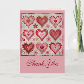 Carte Valentine's Day Themed Quilting Pattern Patchwork