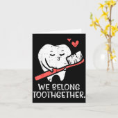 Carte Valentines Day Tooth Brush We Belong Together Dent (Fleur jaune)