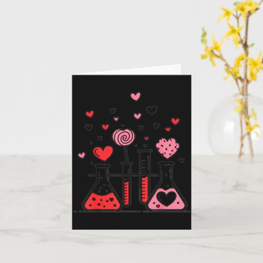 Carte Valentines Day Vibes Science Teacher 100 Days Of S (Fleur jaune)