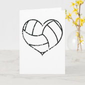 Carte Valentines Day Volleyball Heart Grunge (Fleur jaune)