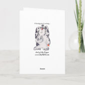 Carte Valentines de lapin de lapin (Dos)