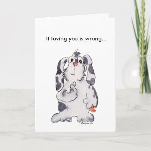 Carte Valentines de lapin de lapin