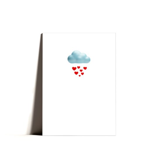 Carte Valentines de pluie de Punny minimale