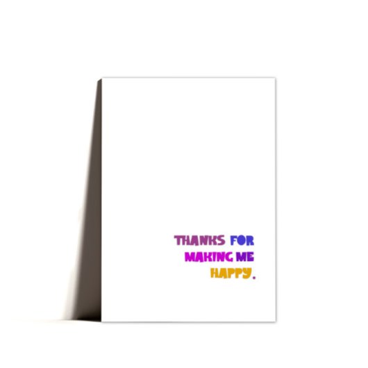 Carte Valentines de texte moderne minimes