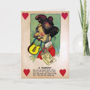 Carte Valentines de vinaigre vintage