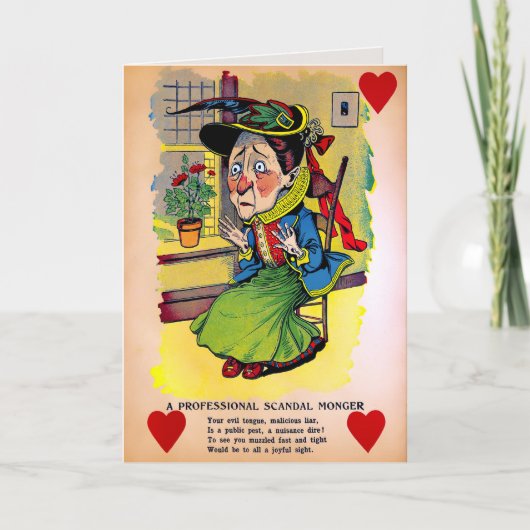 Carte Valentines de vinaigre vintage (Devant)
