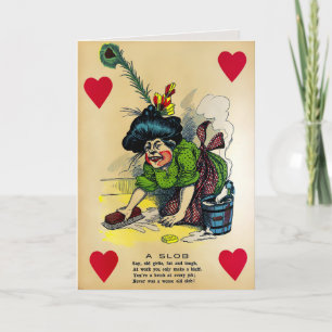 Carte Valentines de vinaigre vintage