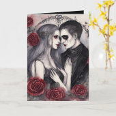 Carte Valentines gothiques (Fleur jaune)