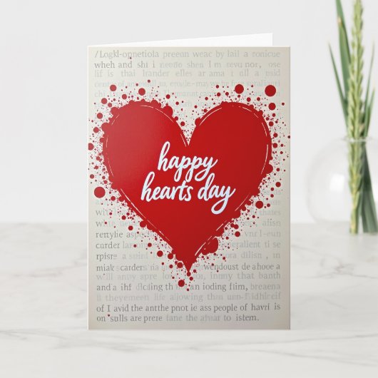 Carte Valentines Happy Hearts Day Card (Devant)