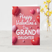 Carte Valentines Heart Granddaughter Card (Fleur jaune)