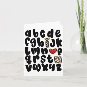 Carte Valentines Jour Alphabet Abc I Love Vous Professeu
