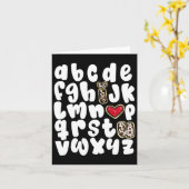 Carte Valentines Jour Alphabet Abc I Love Vous Professeu (Fleur jaune)